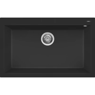 Elleci Quadra 130 kerámia mosogatótálca - K86 Black