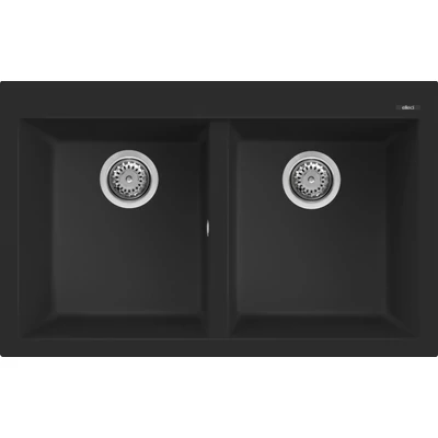 Elleci Quadra 350 kerámia mosogatótálca - K86 Black
