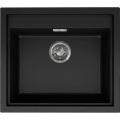 Elleci Sintesi 105 kerámia mosogatótálca inox tartozékokkal - K86 Black