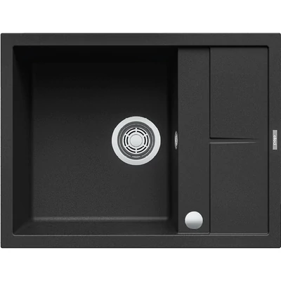 Elleci Unico 125 AUTOMATA gránit mosogatótálca - automata dugókiemelővel - G40 Nero