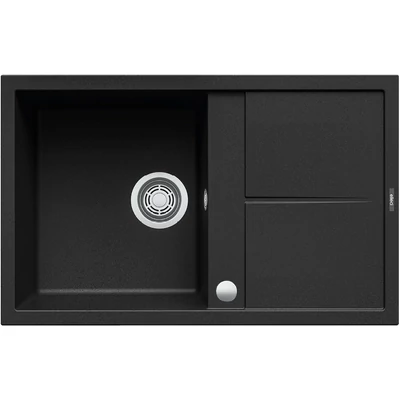 Elleci Unico 410 AUTOMATA gránit mosogatótálca - automata dugókiemelővel - G40 Nero