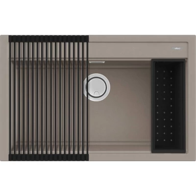 Elleci Best 130 Workstation gránit mosogatótálca szett - G43 Tortora