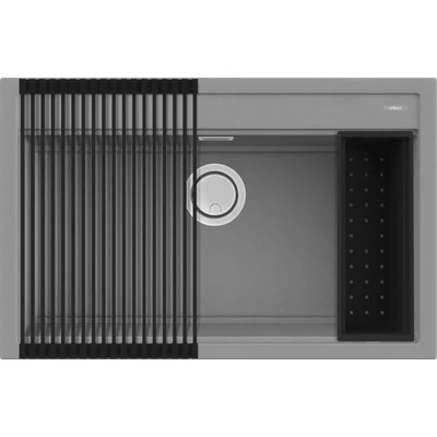 Elleci Best 130 Workstation gránit mosogatótálca szett - G48 Cemento