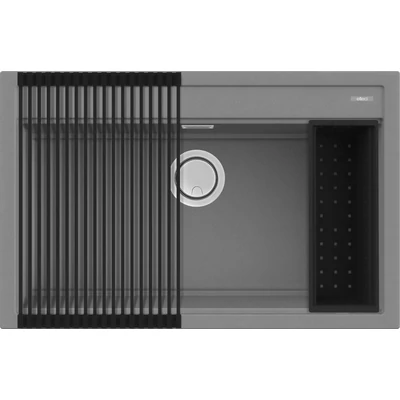 Elleci Best 130 Workstation gránit mosogatótálca szett - M73 Titanium