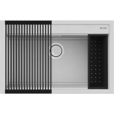 Elleci Best 130 Workstation gránit mosogatótálca szett - M79 Alumínium
