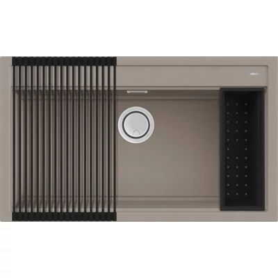 Elleci Best 360 Workstation gránit mosogatótálca szett - G43 Tortora