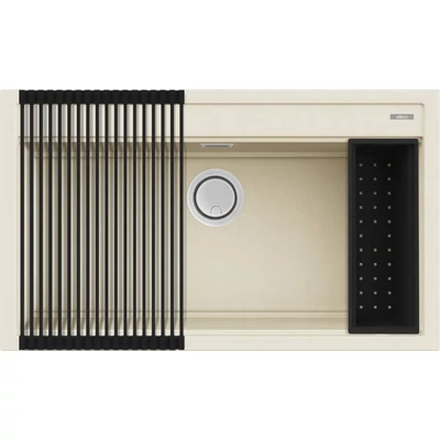 Elleci Best 360 Workstation gránit mosogatótálca szett - G62 Bianco Antico