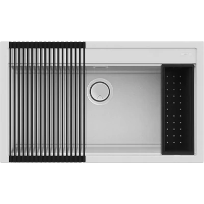 Elleci Best 360 Workstation gránit mosogatótálca szett - G68 Bianco