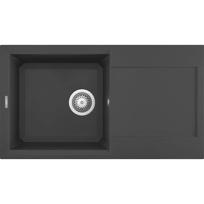 Elleci Easy 290 gránit mosogatótálca - M70 Nero Metal
