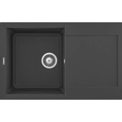 Elleci Easy 300 gránit mosogatótálca - M70 Nero Metal
