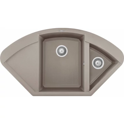 Elleci Easy CORNER gránit sarok mosogatótálca - G43 Tortora