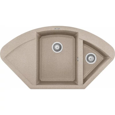 Elleci Easy CORNER gránit sarok mosogatótálca - G51 Avena