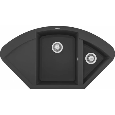 Elleci Easy CORNER gránit sarok mosogatótálca - G59 Antracite