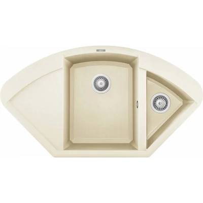 Elleci Easy CORNER gránit sarok mosogatótálca - G62 Bianco Antico