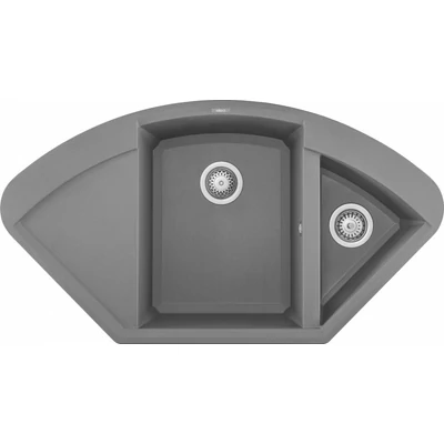 Elleci Easy CORNER gránit sarok mosogatótálca - M73 Titanium