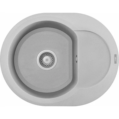 Elleci Easy ROUND 600 gránit mosogatótálca - M79 Aluminium