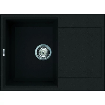 Elleci Easy 135 gránit mosogatótálca - M70 Nero Metal