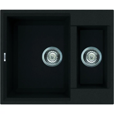 Elleci Easy 150 gránit mosogatótálca - M70 Nero Metal
