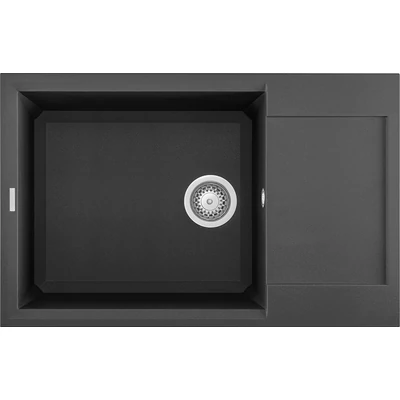 Elleci Easy 310 gránit mosogatótálca - M70 Nero Metal