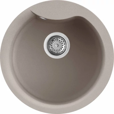 Elleci Ego ROUND gránit mosogatótálca - G43 Tortora