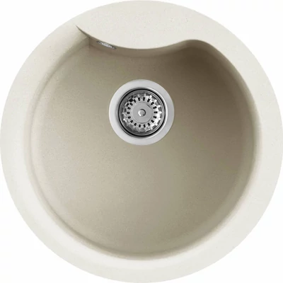 Elleci Ego ROUND gránit mosogatótálca - G62 Bianco Antico