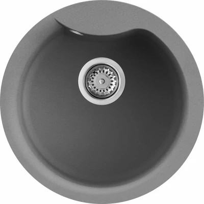 Elleci Ego ROUND gránit mosogatótálca - M73 Titanium