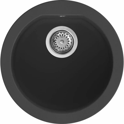 Elleci Fox Round gránit mosogatótálca - G40 Nero