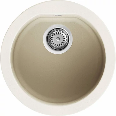 Elleci Fox Round gránit mosogatótálca - G62 Bianco Antico