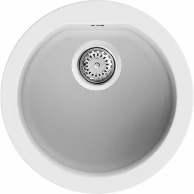 Elleci Fox Round gránit mosogatótálca - G68 Bianco