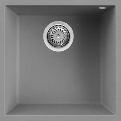 Elleci Quadra 102 undermount gránit mosogatótálca - G48 Cemento