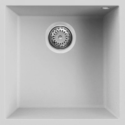 Elleci Quadra 102 undermount gránit mosogatótálca - G68 Bianco