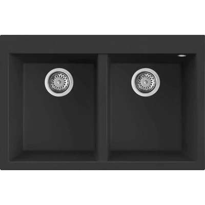 Elleci Quadra 340 gránit mosogatótálca - G40 Nero