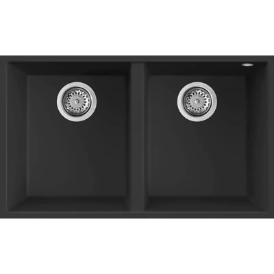 Elleci Quadra 340 Undermount gránit mosogatótálca - G40 Nero