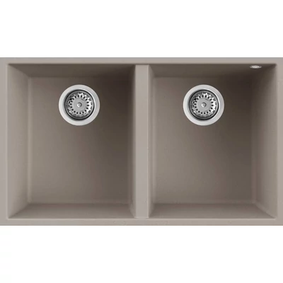 Elleci Quadra 340 Undermount gránit mosogatótálca - G43 Tortora