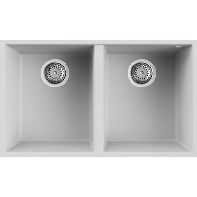 Elleci Quadra 340 Undermount gránit mosogatótálca - G68 Bianco