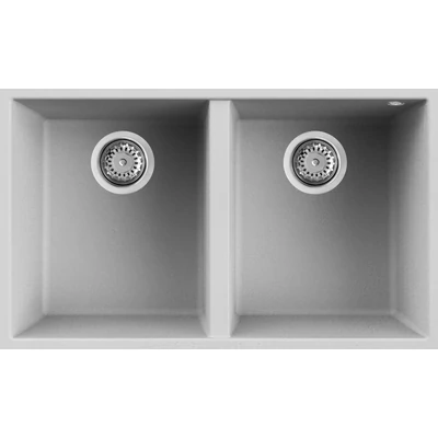 Elleci Quadra 340 Undermount gránit mosogatótálca - M79 Aluminium