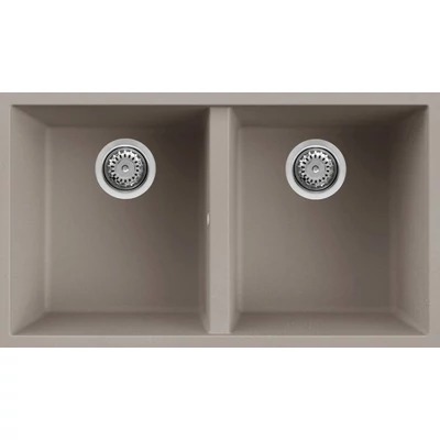 Elleci Quadra 350 Undermount gránit mosogatótálca - G43 Tortora