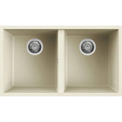 Elleci Quadra 350 Undermount gránit mosogatótálca - G62 Bianco Antico