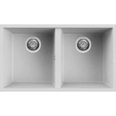 Elleci Quadra 350 Undermount gránit mosogatótálca - G68 Bianco