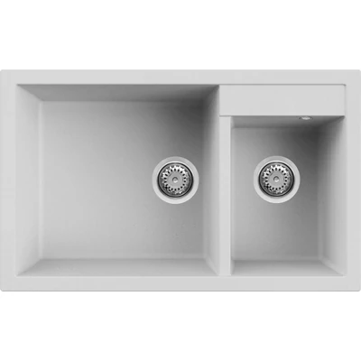 Elleci Quadra 440 gránit mosogatótálca - G68 Bianco