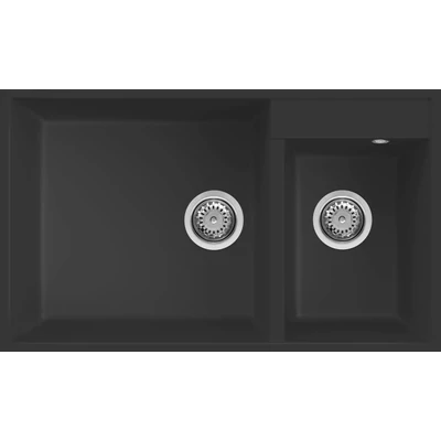 Elleci Quadra 440 Undermount gránit mosogatótálca - G40 Nero