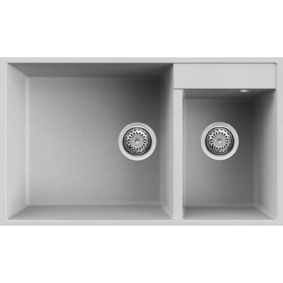Elleci Quadra 440 Undermount gránit mosogatótálca - M79 Aluminium