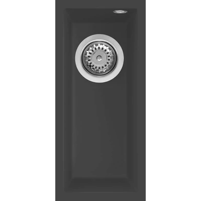 Elleci Quadra 50 Undermount gránit mosogatótálca - M70 Nero Metal