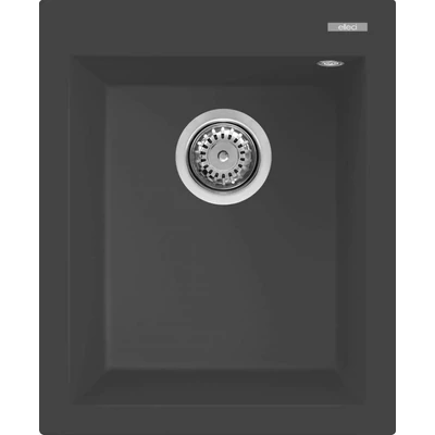 Elleci Quadra 100 gránit mosogatótálca - M70 Nero Metal