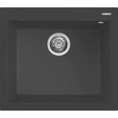 Elleci Quadra 105 gránit mosogatótálca - M70 Nero Metal