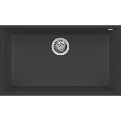 Elleci Quadra 130 Undermount gránit mosogatótálca - G40 Nero