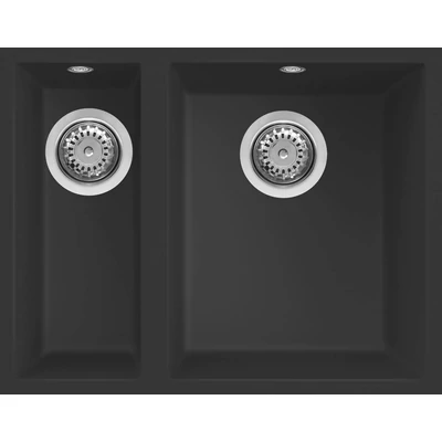 Elleci Quadra 150 Undermount gránit mosogatótálca - G40 Nero