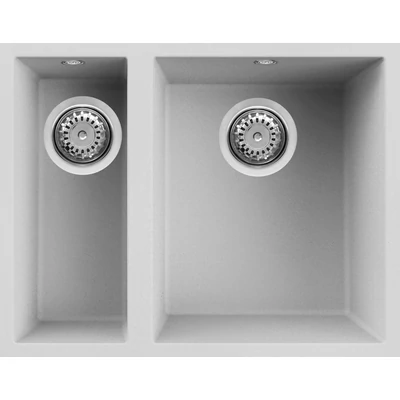 Elleci Quadra 150 Undermount gránit mosogatótálca - G68 Bianco