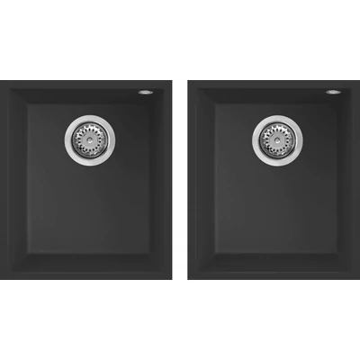 Elleci Quadra 200 Undermount gránit mosogatótálca - G40 Nero