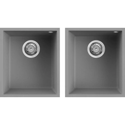 Elleci Quadra 200 Undermount gránit mosogatótálca - G48 Cemento